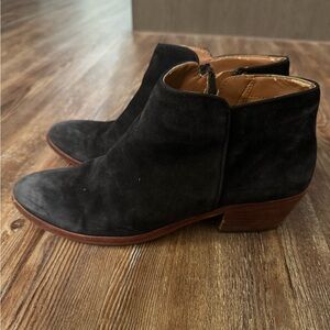 Sam Edelman Black Suede Ankle Boots